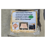(2) Yellow Outdoor Patio Fabric Screen Cover sunscreen net