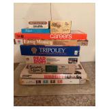 Assorted Classic Board Games Lot including Life, Careers, and Tripoley