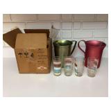 Frigidaire Decorator Colors Glass Measuring Cups and 2 Vintage 50/60