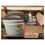 Magic Chef Countertop Ice Maker and Assorted Cleaning Supplies