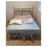 Serta SertaPedic Mattress and Box Spring Set with Metal Headboard and Bedding