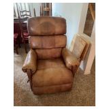 La-Z-Boy Brown Reclining Armchair with Wooden TV Trays