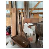 Radio Flyer Wagon and Wooden Decor Lot