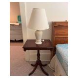Wooden Pedestal Accent Table with Square Top