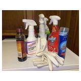 Household Cleaning Supplies, Laundry Detergents, and Light Bulbs Assortment