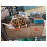 Box Lot of Assorted Electronics, Hardware, and Shoe Care Products