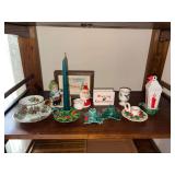 Assorted Christmas Decor and Tableware Collection