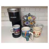 Keurig Coffee Maker Bundle with Pod Carousel, Coffee Pods, and Assorted Mugs