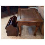 Assorted Wooden Furniture Group Including End Tables and Magazine Rack