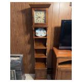Town Crier Tall Wooden Clock Shelf Unit
