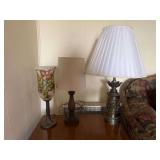 Assorted Table Lamps and Decorative Light Fixtures, Group of Three