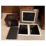 Electronics Lot including Apple iPads, Bombay Picture Frames, and Calculator Organizer