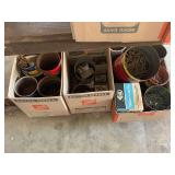 Assorted Hardware Lot with Nails, Screws, and Containers