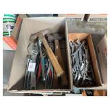 Assorted Hand Tools Including Hammers, Pliers, and Wrenches