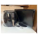 JVC 22-Inch LCD TV and Digital Air Fryer Lot