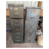 Two Metal Office Filing Cabinets including Anderson Hickey Co. Unit