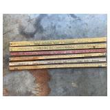 Assorted Advertising Wooden Yardsticks