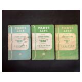 (3) John Deere Tractor Parts Manuals