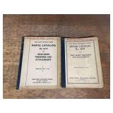(2) John Deere Harvester Works Repair Catalogs