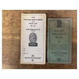 (2) John Deere Price List + Prospect Book