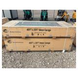 KJ Model K4525G 45FT x 25FT Double Garage Steel Barn Shed Kit - Two Crates