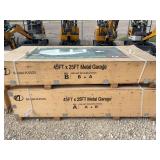 KJ Model K4525 45FT x 25FT Double Garage Steel Barn Shed In Crates