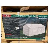 KJ Model K1220 Unused 12ft x 20ft Single Garage Metal Shed