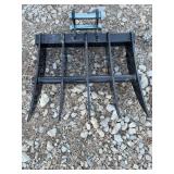 Mini Excavator Rake Attachment with Five Tines