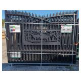 (1) KJ Model K0720 7FT x 20FT Heavy-Duty Metal Farm Driveway Gate