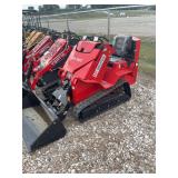 AGT Industrial SDA-140T Mini Track Skid Steer Loader with Seat and Bucket