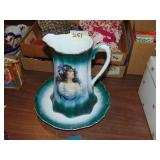 Beautiful English Pitcher & Plate