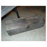 Primitive Box full of glass insulators