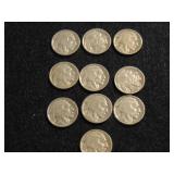 approx (10) Buffalo Nickels