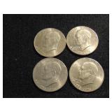 (4) Bicentennial Eisenhower Dollars