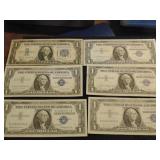 (10) $1 Dollar Silver Certificates