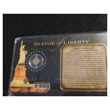 Statue of Liberty Coin in display