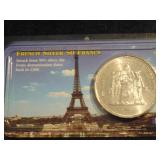 French Silver 50 Francs, 30g. 90% Silver
