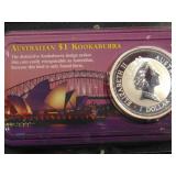 Australian Silver $1 Kookaburra, 31.635g, 99.9 sil