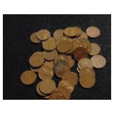 Approx (50) Unsorted Wheat Pennies