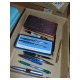 Flat full of Vintage/Retro Fountain Pens & Boxes