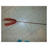 Primitive Type Wooden Arrow W/Feathers