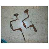 (2) Antique hand drills