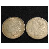 (2) Morgan Silver Dollars 1921, 1921-S