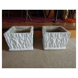 (2) Concrete Planter Pots