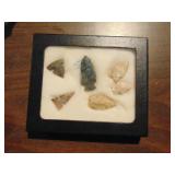 Collection of small Arrow heads in Case