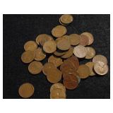 Approx (5) Unsorted Wheat Pennies