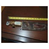 Timber Rattler Brand Field Knife in sheath