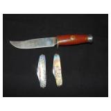(3) Western Themed collector knives
