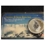 Canadian $5 Silver Maple Leaf, 31.103g, 99.99 sil