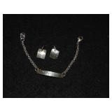 Sterling Earrings & Bracelet